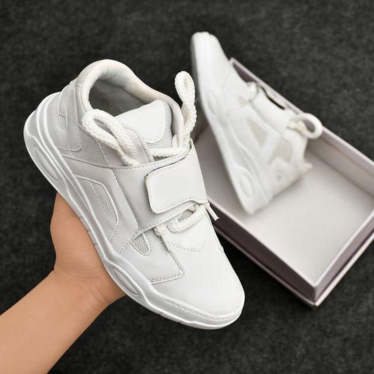 Flexu White Lace Up Casual Shoes