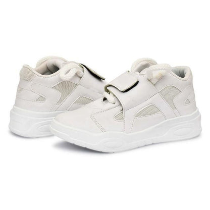 Flexu White Lace Up Casual Shoes